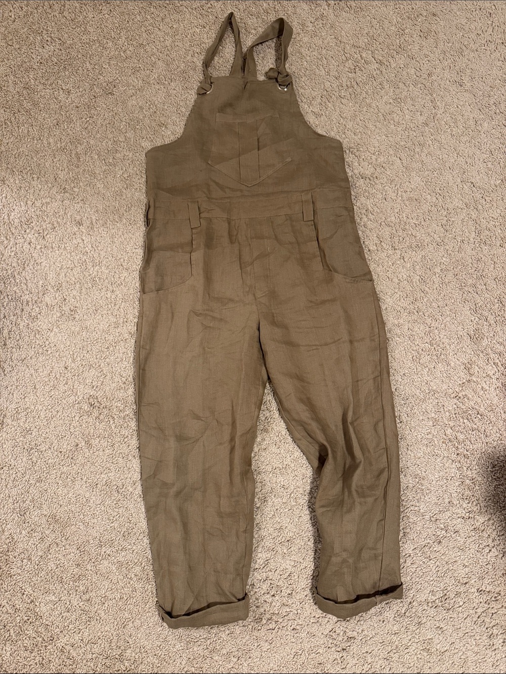 Acacia linen overalls
